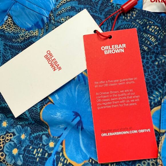 Orlebar Brown Blue Floral Swim Trunks - Picture 5 of 10